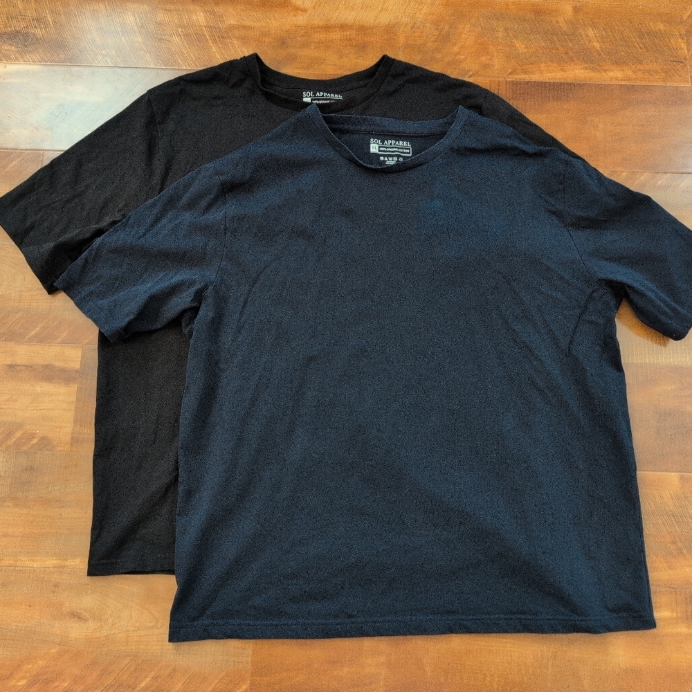 2 Sol Apparel Organic Cotton Tshirts, Size XL - Picture 2 of 10